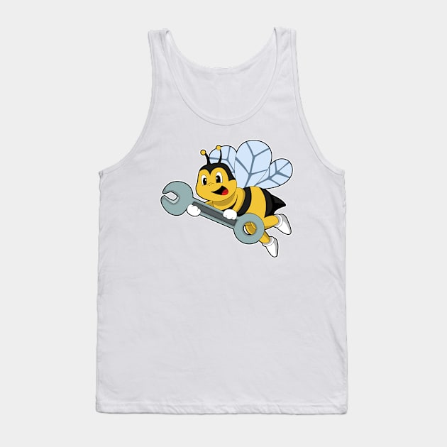 Bee as Mechanic with Wrench Tank Top by Markus Schnabel